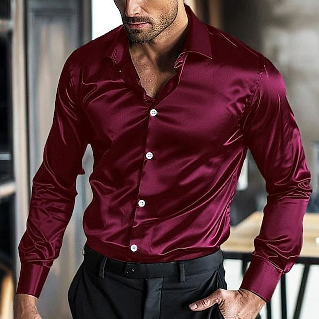 Summer Shirt Casual Men's Up Beach Button