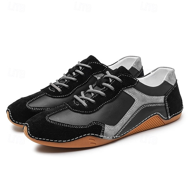 and Suede Men's Sport Green Sneakers Lace-Up with White