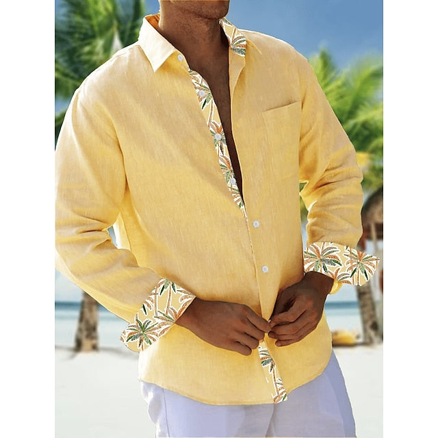 Shirt Beach Casual Summer Men's Button Up