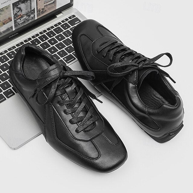 Men's with Rubber White Brown Sneakers Sole Suede Dark