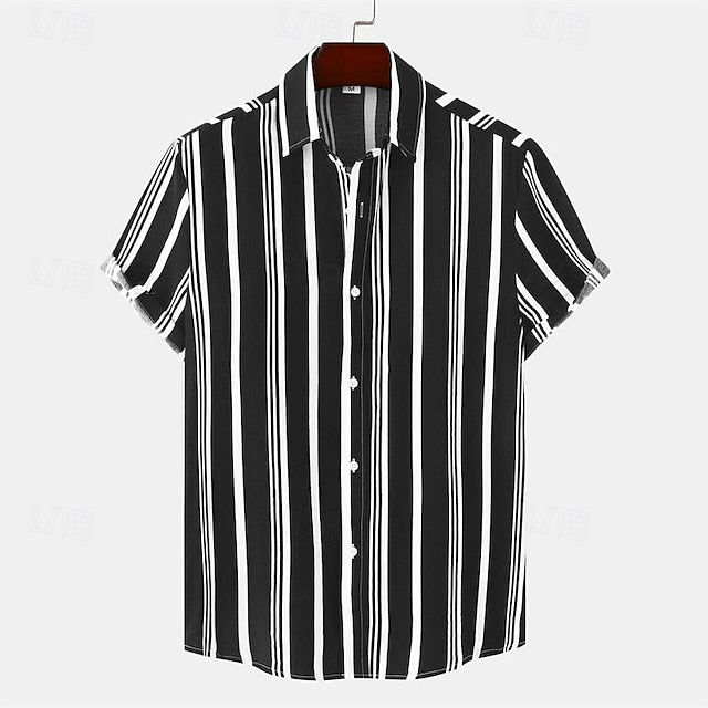 Men's Casual Beach Up Button Summer Shirt