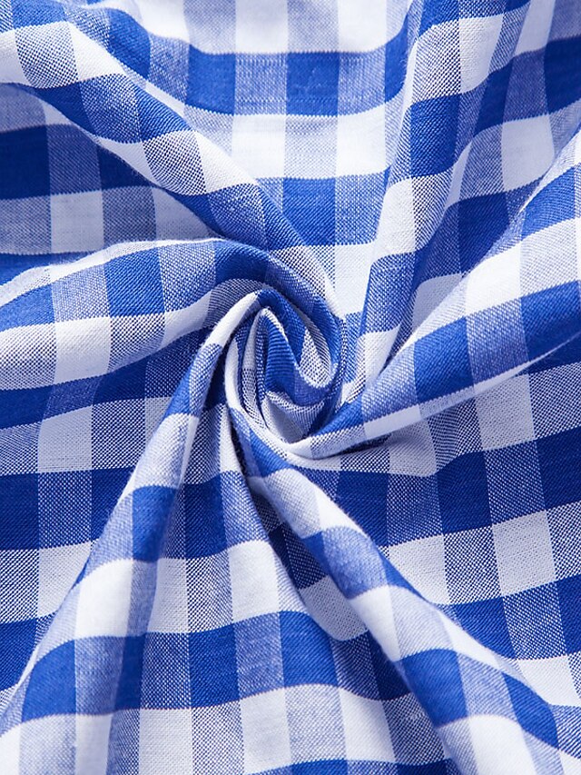 Men's Shirt Shirts Casual Button Checked Up