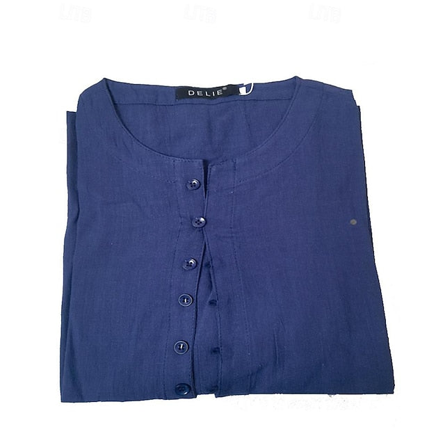 Beach Summer Men's Linen Solid Shirt