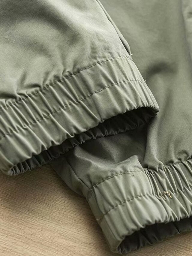 Pocket Pants Chinos Joggers Elastic Trousers Casual Men's