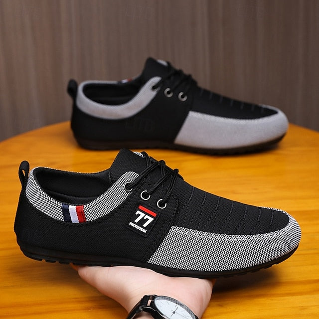 Sneakers – Two-Tone Men's Breathable Casual Knit Nylon