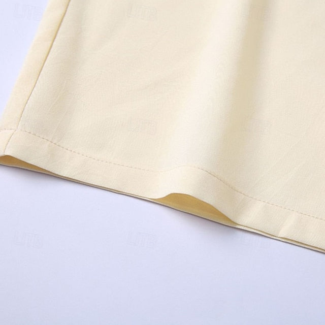 Up Shirt Button Summer Men's Beach Casual
