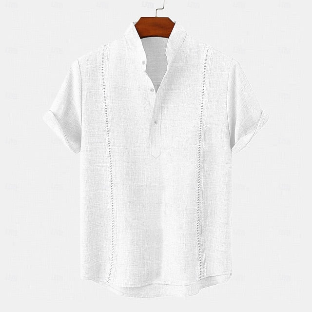 Linen Guayabera Men's Shirt Summer Beach
