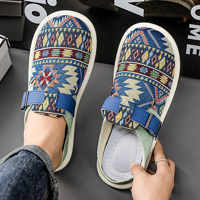 Adjustable with – Slip-On Strap Grey Men's Shoes Walking