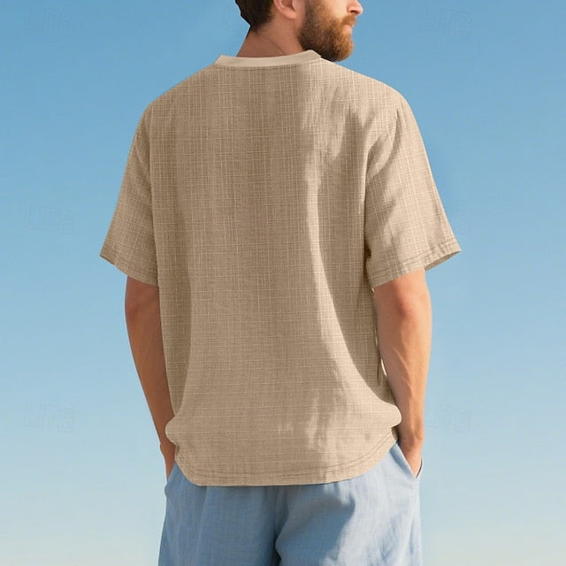 Up Summer Button Casual Beach Shirt Men's