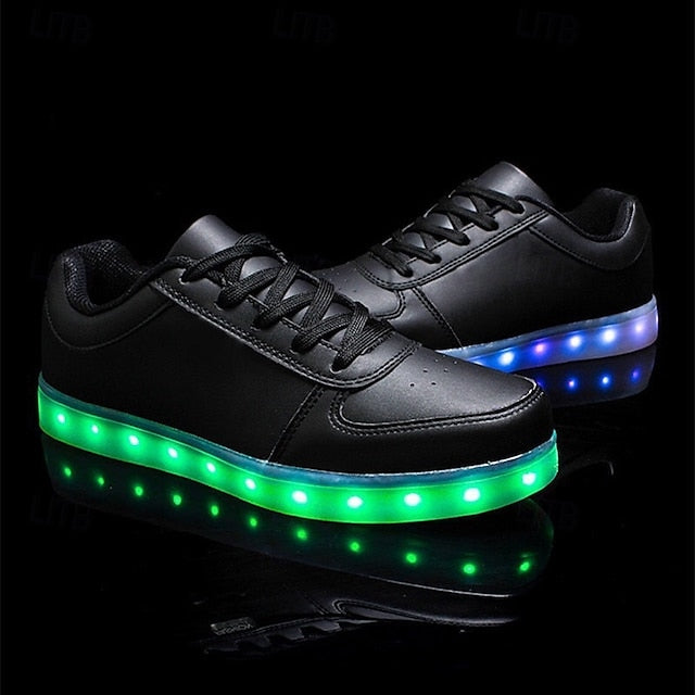 for Up – LED Sneakers USB Gold and Women Light Men