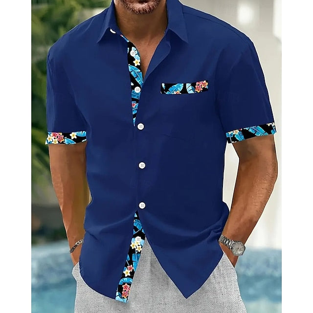 Beach Men's Up Button Summer Shirt Casual