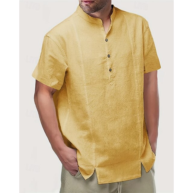 Men's Shirt Popover Beach Summer Casual