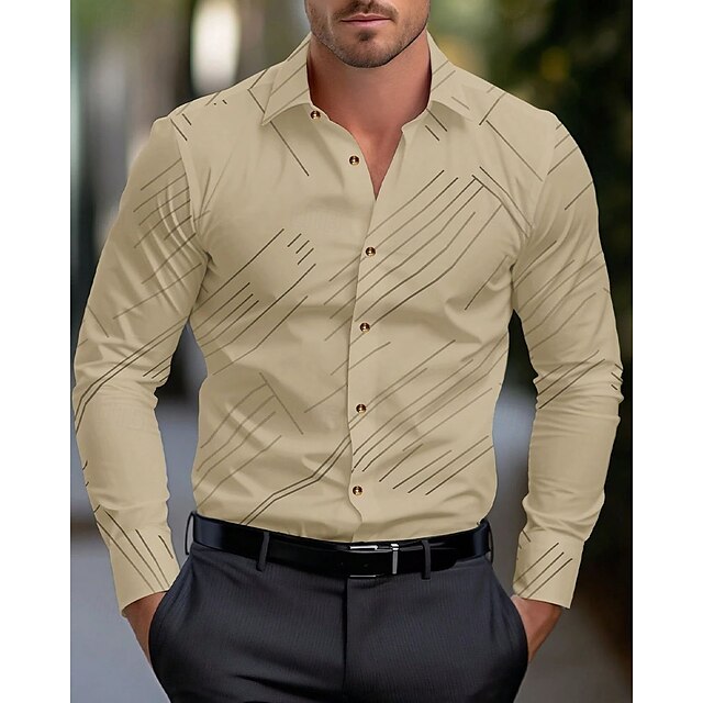 Light Beach Shirt Up Button Casual Men's