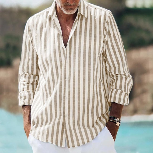 Casual Summer Up Beach Men's Button Shirt