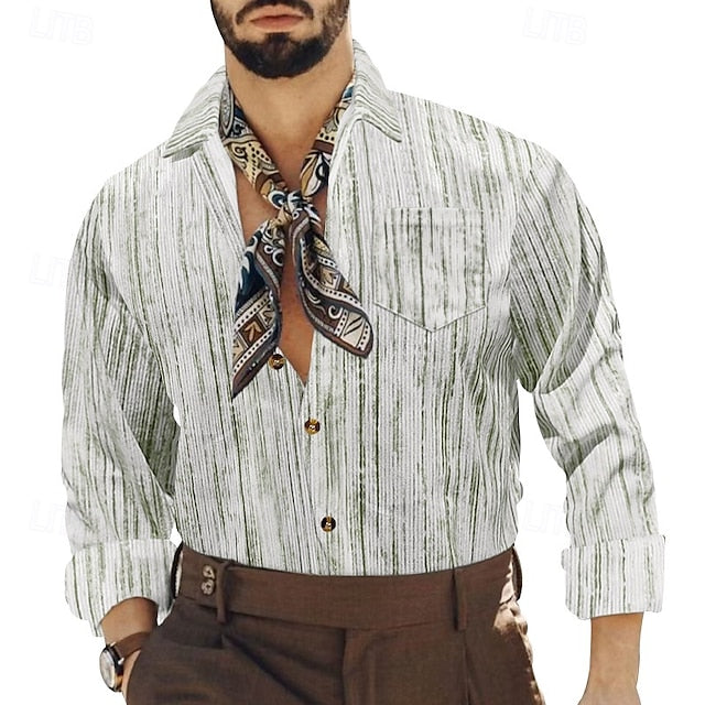Button Shirt Casual Beach Summer Up Men's