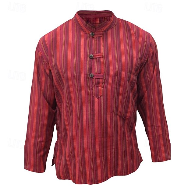 Popover Shirt Men's Casual Summer Beach