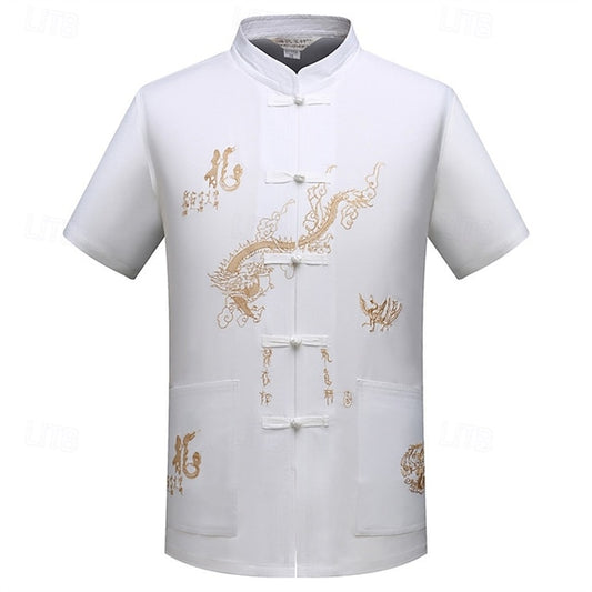 Up Shirt Button Summer Men's Beach Casual