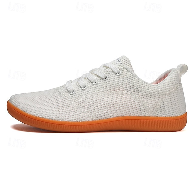 Sneakers Orange Bright Sole Men's – with Knit White