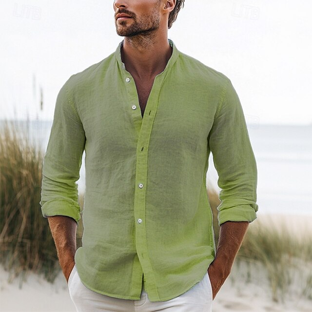 White Up Pink Button Black Summer Men's Shirt