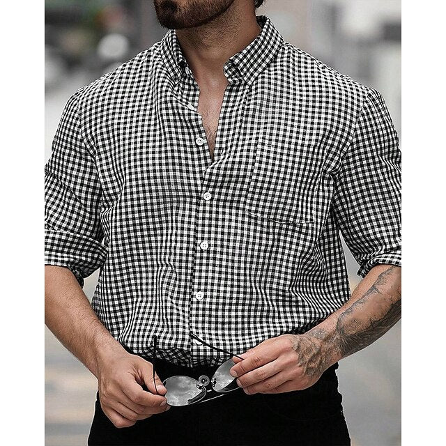 Up Red Men's Casual Shirt Button Beach Blue