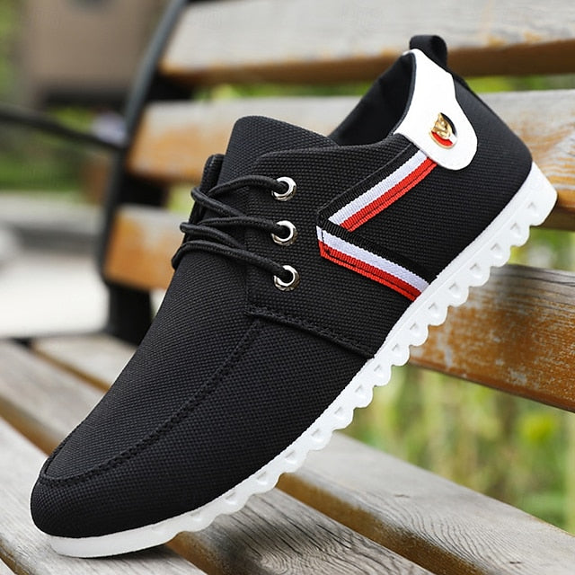and Navy Nylon Tan Casual Men's Sneakers – Breathable