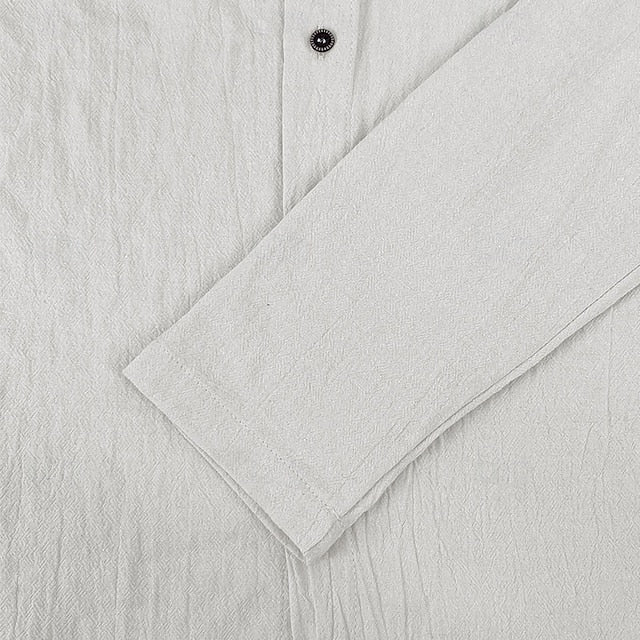 Aloha Men's Shirt Casual Minimalist White Cotton
