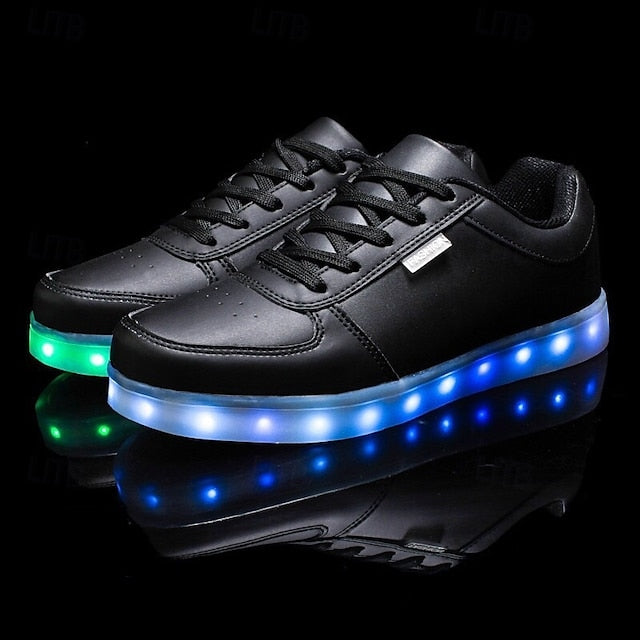 for Up – LED Sneakers USB Gold and Women Light Men