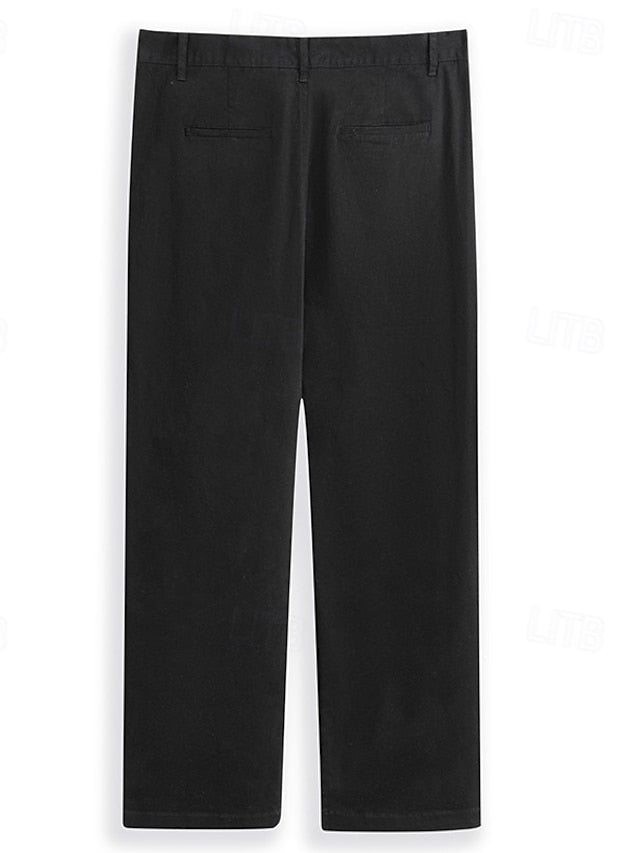 Trousers Chinos Men's Casual Pants Buttons Chino