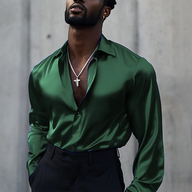 Beach Shirt Summer Casual Up Men's Button