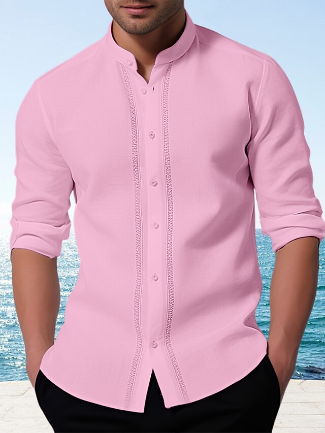 Chinese Mandarin Men's Collar Shirt