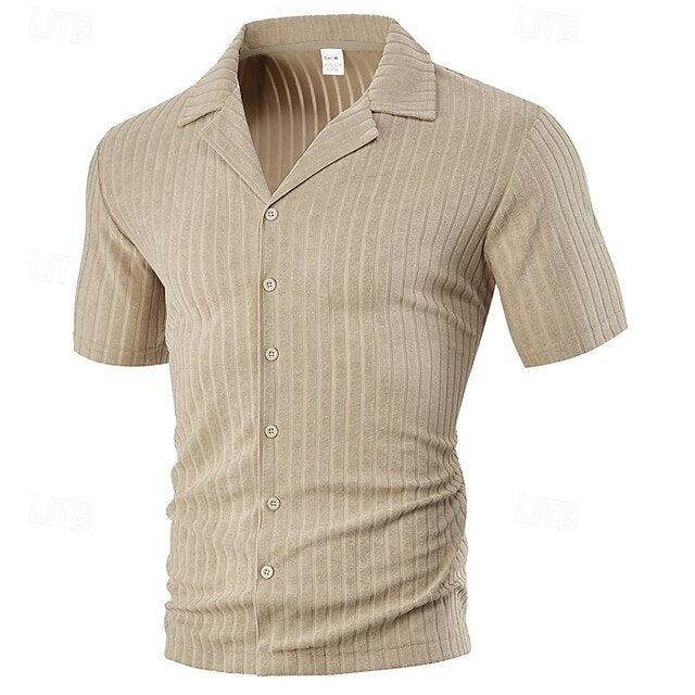 Up Button Beach Shirt Summer Men's Casual