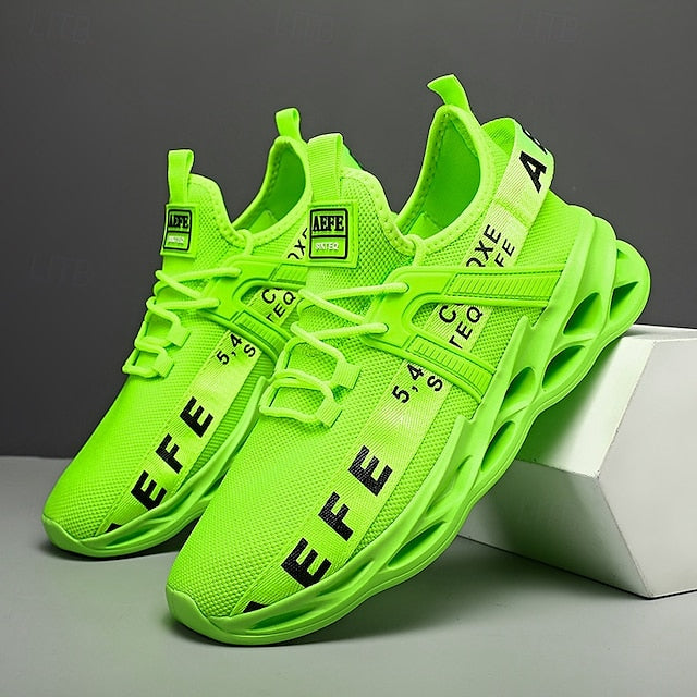 Mesh - Sneakers Neon Breathable Men's Lightweight Green