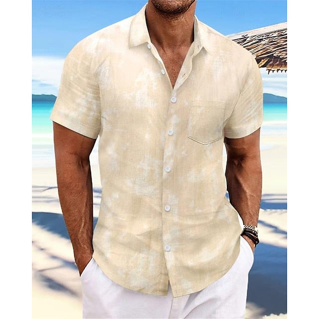 Up Button Men's Shirt Beach Summer Casual