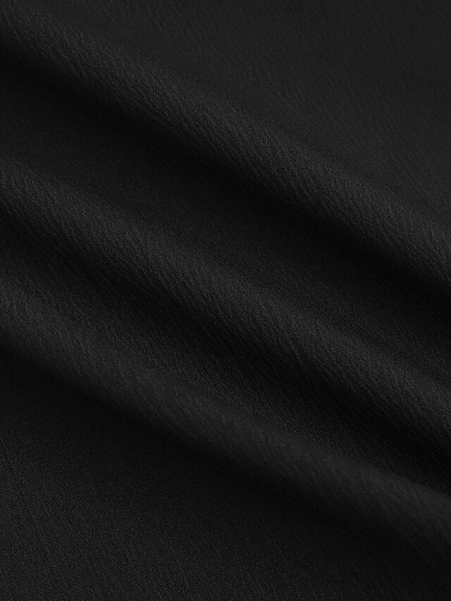 Casual Black Up Button Men's Summer Shirt
