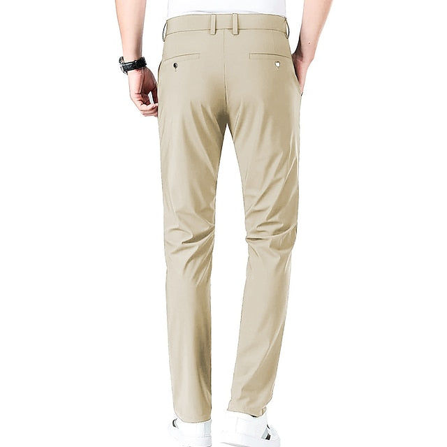 Pants Men's Golf Stretch Casual Trousers Pocket