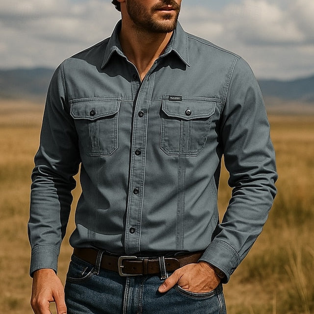 Button Beach Men's Casual Up Shirt Summer