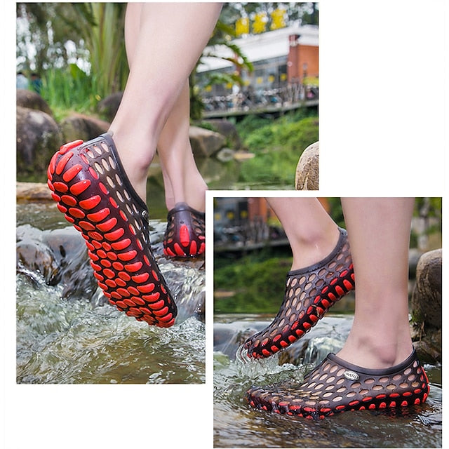 Blue Women's and Men's Perforated Barefoot Black
