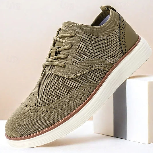 Lace-Up - Sneakers Men's Breathable Brogue Knit Casual