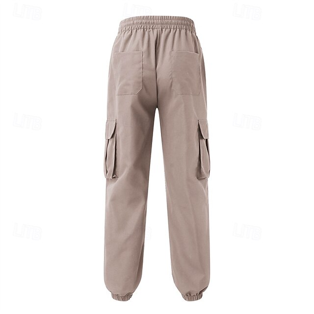 Casual Drawstring Cargo Trousers Men's Joggers Pants