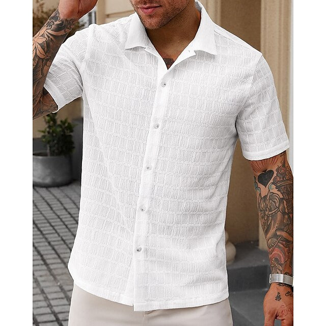 Men's Beach Up Summer Casual Button Shirt