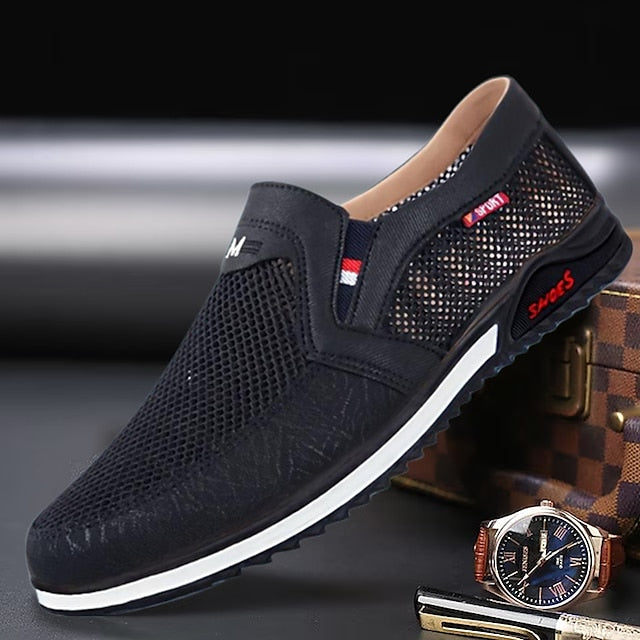 Slip-Ons Men's Shoes Flyknit Walking Loafers Casual
