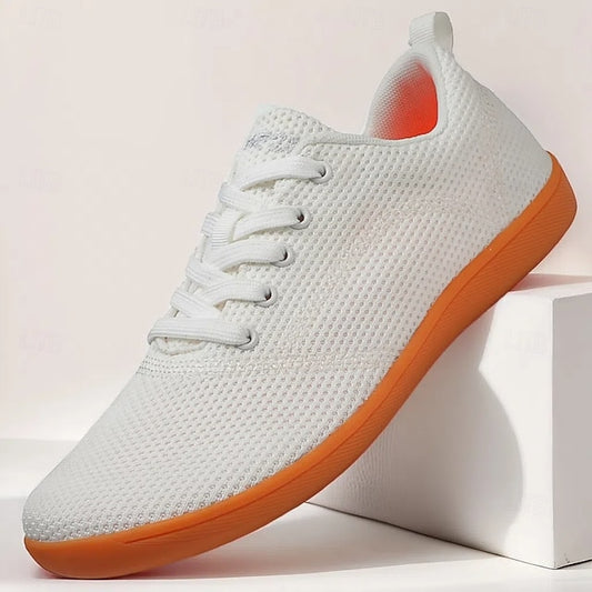 Sneakers Orange Bright Sole Men's – with Knit White