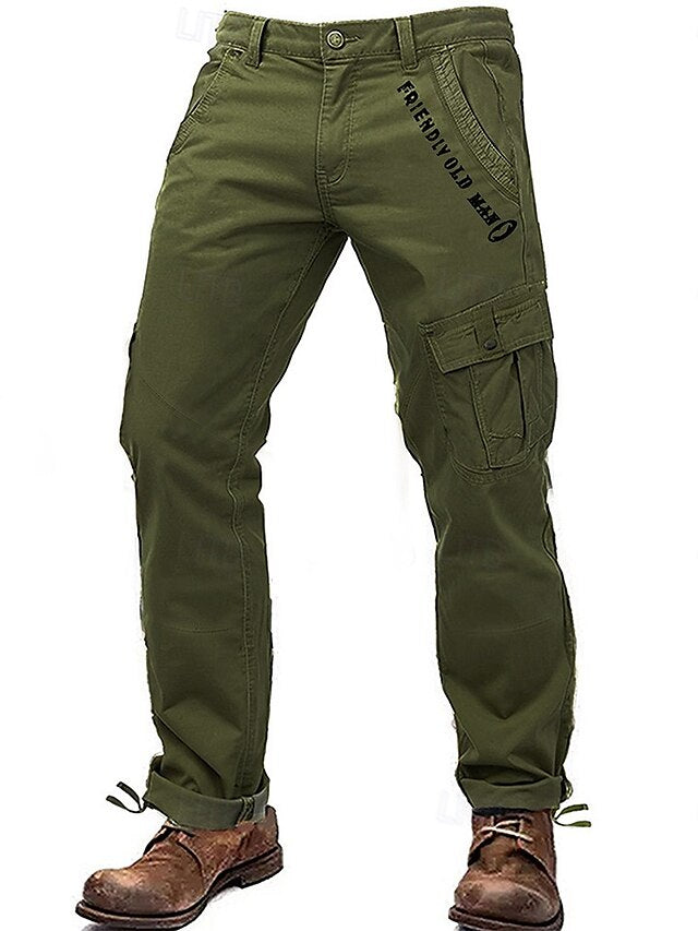 Pants Work Cargo Trousers Multi Pocket Men's