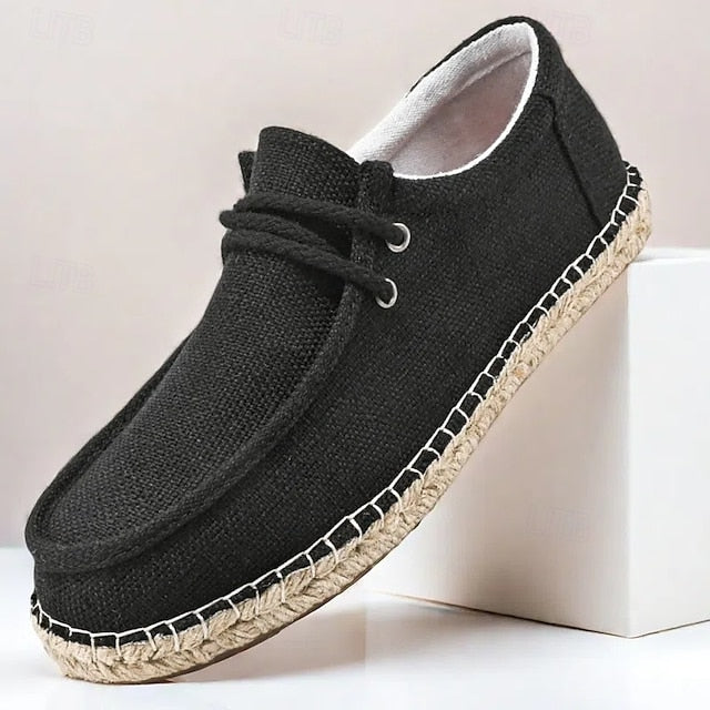 with Men's Rope – Beige Detail Loafers Casual Espadrille