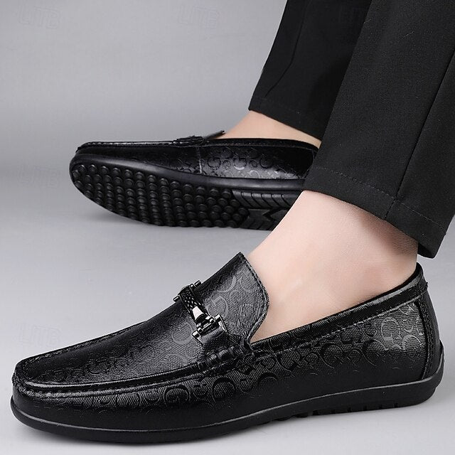 Leather Sneakers Woven – Men's Faux Blue Nylon