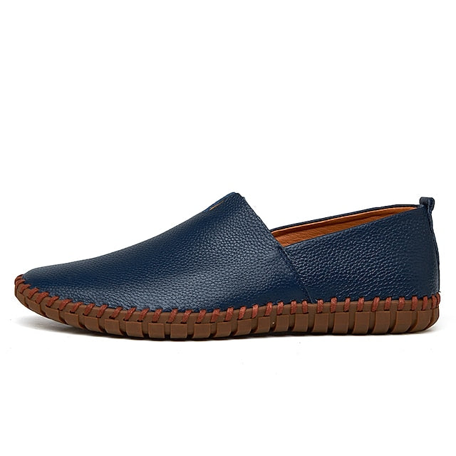 Leather Men's Loafers Slip-On