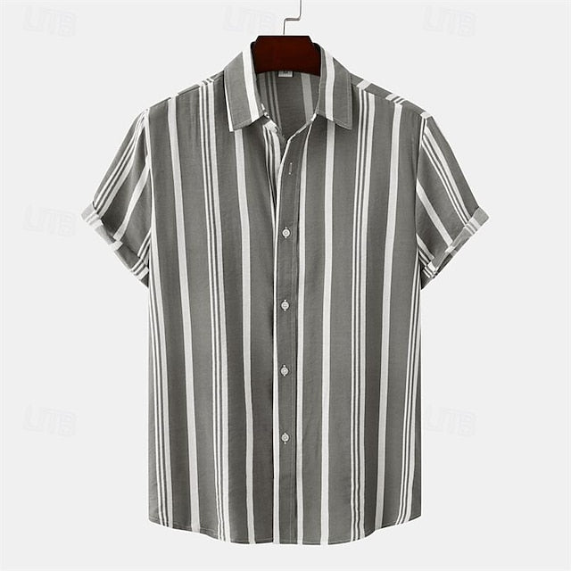 Men's Casual Beach Up Button Summer Shirt