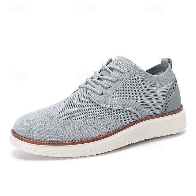 Lace-Up - Sneakers Men's Breathable Brogue Knit Casual