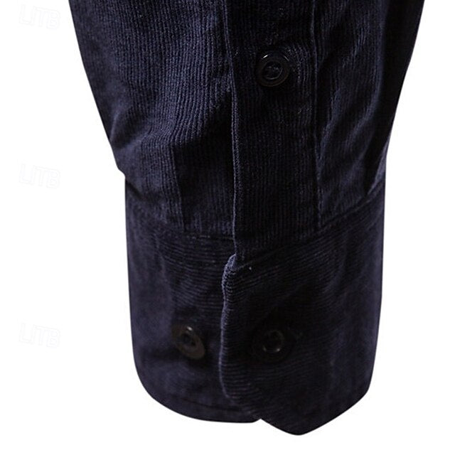 Corduroy Men's Summer Up Button Shirt