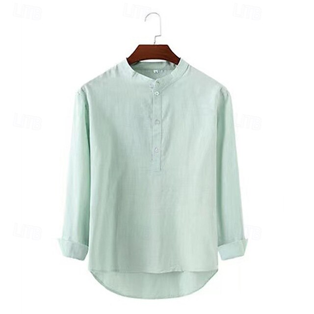 Shirt Beach Summer Casual Popover Men's